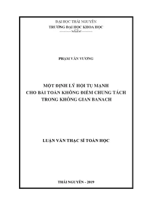 Một định lý hội tụ mạnh cho bài toán không điểm chung tách trong không gian banach