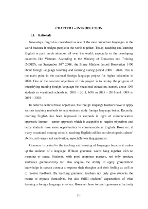 A study on teachers and students perceptions of using oral practice activities in teaching grammar to second year students of tien giang vocational training schools