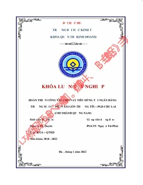 Hoàn thiện công tác vay tiêu dùng tại ngân hàng thương mại cổ phần sài gòn thương tín pgd chu lai chi nhánh quảng nam