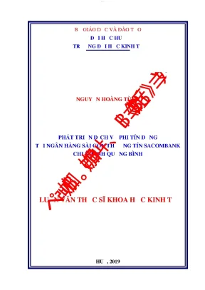 Phát triển dịch vụ phi tín dụng tại ngân hàng thương mại cổ phần sài gòn thương tín sacombank chi nhánh quảng bình