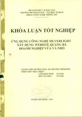 Ứng dụng công nghệ silverlight xây dựng website quảng bá doanh nghiệp vừa và nhỏ