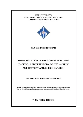 Nominalization in the non fiction book sapiens a brief history of humankind and its vietnamese translation danh từ hóa trong sapiens a brief history of humankind và bản dịch tiếng việt
