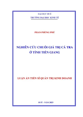 Nghiên cứu chuỗi giá trị cá tra ở tỉnh tiền giang 2