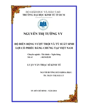 Luận văn độ biến động vượt trội và tỷ suất sinh lợi cổ phiếu bằng chứng tại việt nam