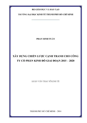 Luận văn xây dựng chiến lược cạnh tranh cho công ty cp kinh đô giai đoạn 2015 2020