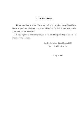Luận văn các yếu tố ảnh hưởng đến lòng trung thành của khách hàng sử dụng dịch vụ cảng biển tại tân cảng cát lái