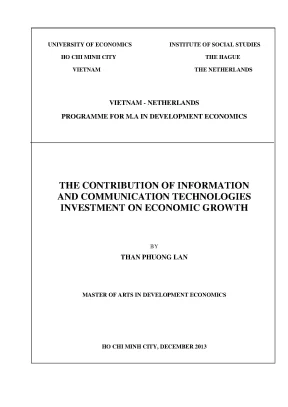 Luận văn the contribution of information and communication technologies investment on economic growth