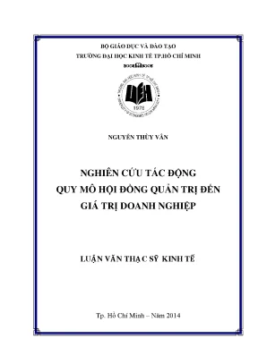 Luận văn nghiên cứu tác động quy mô hội đồng quản trị đến giá trị trị doanh nghiệp