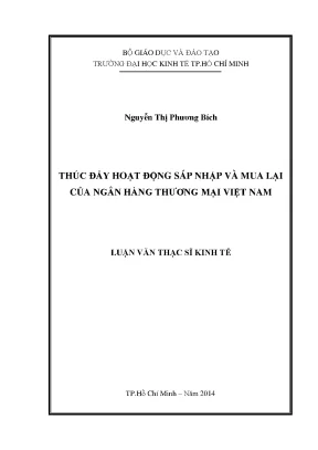 Luận văn thúc đẩy hoạt động sáp nhập và mua lại của ngân hàng thương mại việt nam