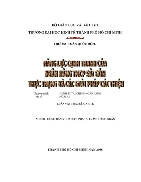 Luận văn năng lực cạnh tranh của ngân hàng tmcp sài gòn thực trạng và các biện phát cải thiện