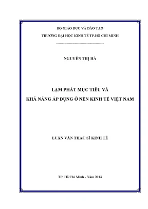 Luận văn lạm phát mục tiêu và khả năng áp dụng nền kinh tế việt nam