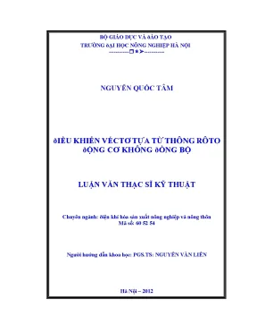 Điều khiển véctơ tựa từ thông rôto động cơ không đồng bộ