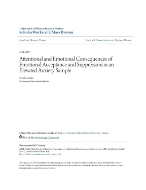 Attentional and emotional consequences of emotional acceptance and suppression in an elevated anxiety sample
