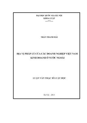 Địa vị pháp lý của các doanh nghiệp việt nam kinh doanh ở nước ngoài