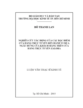 Luận văn nghiên cứu tác động của các đặc điểm cửa hàng trực tuyến đến hành vi mua ngẫu hứng của khách hàng trên cửa hàng trực tuyến zalora