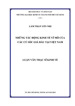 Luận văn những tác động kinh tế vĩ mô của các cú sốc giá dầu tại việt nam