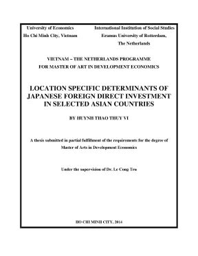 Luận văn location specific determinants of japanese foreign direct investment in selected asian countries