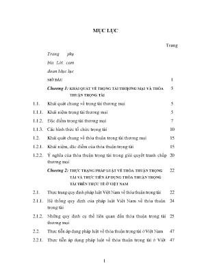 Pháp luật về thỏa thuận trọng tài thương mại