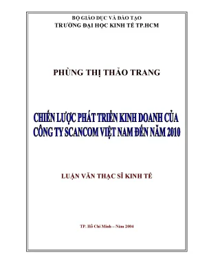 Luận văn chiến lược phát triển kinh doanh của công ty sancom việt nam đến năm 2010
