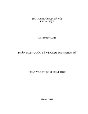 Pháp luật quốc tế về giao dịch điện tử