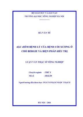 Đặc điểm bệnh lý của bệnh còi xương ở chó bergie và biện pháp điều trị