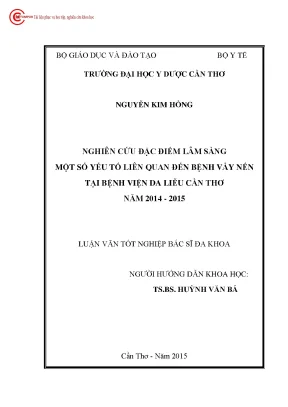 1590 nghiên cứu đặc điểm lâm sàng một số yếu tố liên quan đến bệnh vẩy nến tại bv da liễu cần thơ năm 2014 2015