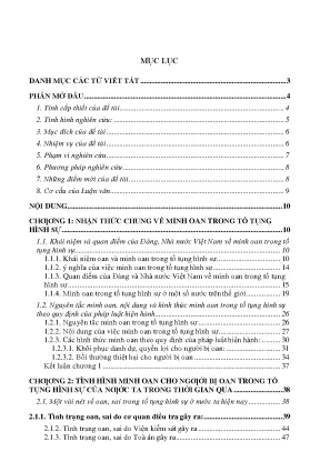 Vấn đề minh oan trong tố tụng hình sự