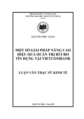 Luận văn một số giải pháp nâng cao hiệu quả quản trị rủi ro tín dụng tại vietcombank