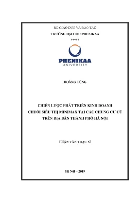 Chiến lược phát triển kinh doanh chuỗi siêu thị minimax tại các chung cư cũ trên địa bàn thành phố hà nội