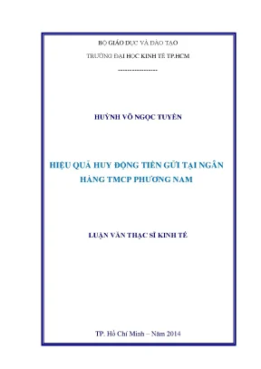 Luận văn hiệu quả huy động tiền gửi tại ngân hàng tmcp phương nam