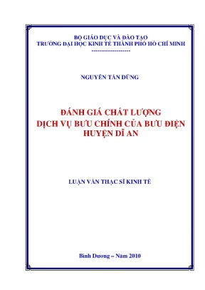 Luận văn đánh giá chất lượng dịch vụ bưu chính của bưu điện dĩ an