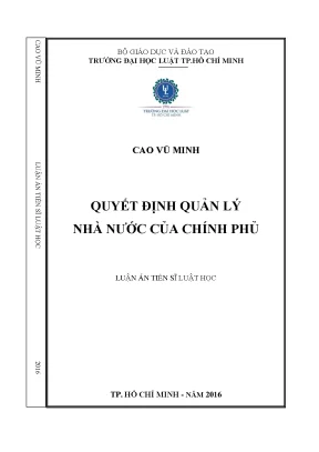 Quyết định quản lý nhà nước của chính phủ