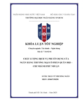 Chất lượng dịch vụ phi tín dụng của ngân hàng thương mại cổ phần quân đội cn phú nhuận