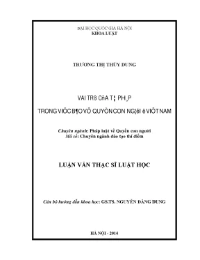 Vai trò của tư pháp trong việc bảo vệ quyền con người ở việt nam