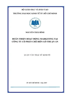 Luận văn hoàn thiện hoạt động marketing tại công ty cổ phần chế biến gỗ thuận an