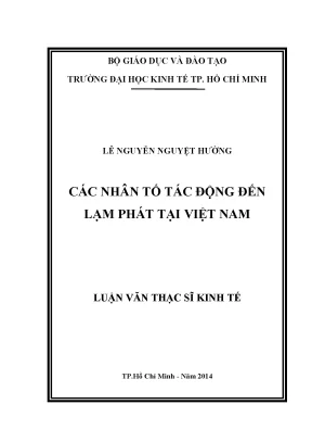 Luận văn các nhân tố tác động đến lạm phát tại việt nam