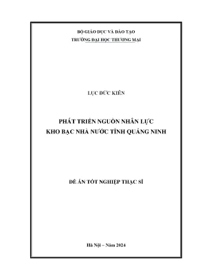Luận văn phát triển nguồn nhân lực kho bạc nhà nước tỉnh quảng ninh