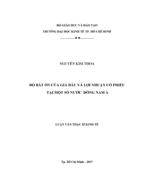 Luận văn độ bất ổn của giá dầu và lợi nhuận cổ phiếu tại một số nước đông nam á