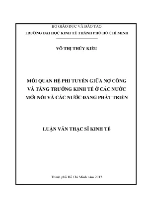 Luận văn mối quan hệ phi tuyến giữa nợ công và tăng trưởng kinh tế ở các nước mới nổi và các nước đang phát triển