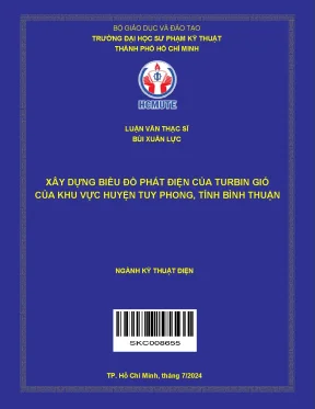 Luận văn thạc sĩ kỹ thuật điện xây dựng biểu đồ phát điện của turbin gió của khu vực huyện tuy phong tỉnh bình thuận