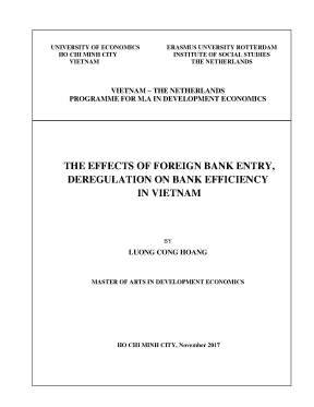 Luận văn the effects of foreign bank entry deregulation on bank efficiency in vietnam
