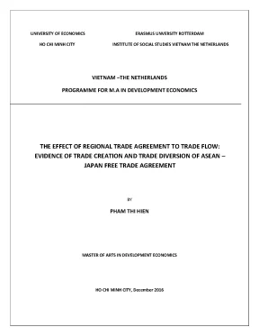 Luận văn the effect of regional trade agreement to trade flow evidence of trade creation and trade diversion of asean japan free trade area