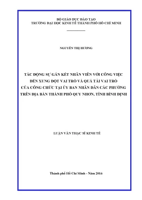 Luận văn tác động sự gắn kết nhân viên với công việc đến xung đột vai trò và quá tải vai trò của công chức tại ủy ban nhân dân các phường trên địa bàn thành phố quy nhơn tỉnh bình định