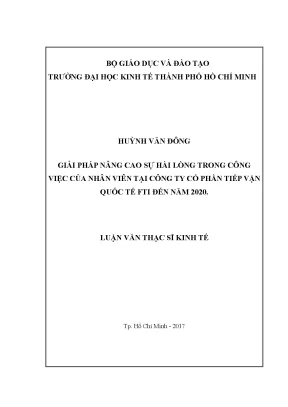 Luận văn tác giả đã dựa vào cơ sở lý thuyết của bài nghiên cứu của adrian furnham và andreas eracleous và xây dựng thang đo khảo sát scales 7 được khảo sát trên 122 nhân viên fti corp
