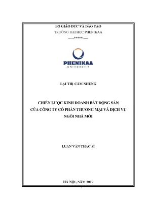 Chiến lược kinh doanh bất động sản của công ty cổ phần thương mại và dịch vụ ngôi nhà mới