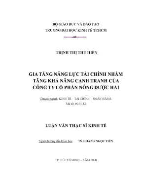 Luận văn gia tăng năng lực tài chính nhằm tăng khả năng cạnh tranh của công ty cổ phần nông dược hai