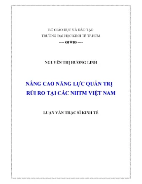 Luận văn nâng cao năng lực quản trị rủi ro tại các nhtm việt nam