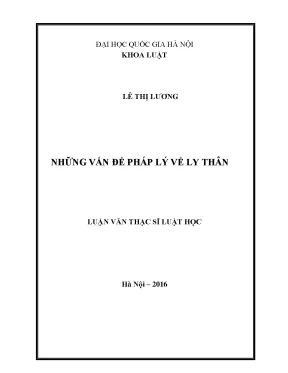 Những vấn đề pháp lý về ly thân