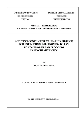 Luận văn applying contingent valuation method for estimating willingness to pay to control urban flooding in ho chi minh city
