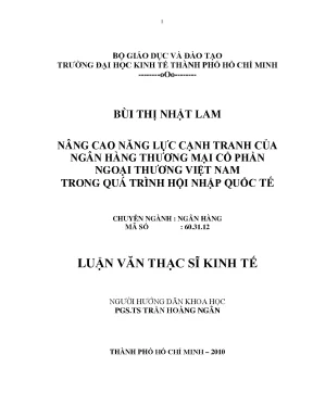Luận văn nâng cao năng lực cạnh tranh của ngân hàng tmcp ngoại thương việt nam trong quá trình hội nhập quốc tế luận văn thạc sĩ